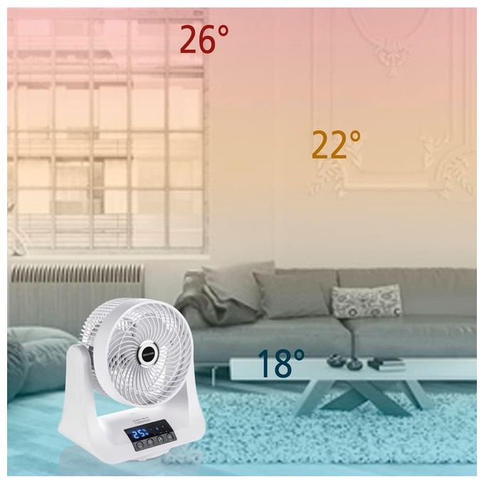 Macom ventilatore a doppia oscillazione automatica modello 993 per climatizzazione e comfort ottimale in ogni ambiente