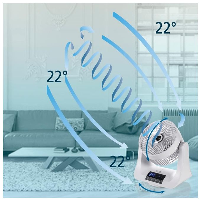 Macom ventilatore a doppia oscillazione automatica modello 993 per climatizzazione e comfort ottimale in ogni ambiente