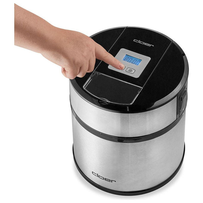 Cloer 9959 Gelatiera per Gelato e Sorbetto Capacita' 1,5 L Display LED Scocca in Metallo colore Argento