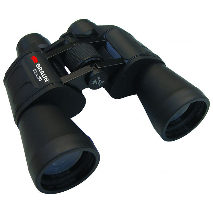 Braun 20125 Binocolo 12x50 mm Diametro Obiettivo 5 cm Campo Visivo 87 m a 1000 m Pupilla di Uscita 3.6 mm Fattore Crepuscolare 24.5 Compensazione Diottria ±4 Distanza Interpupillare Regolabile 5.6-7.4 cm colore Nero