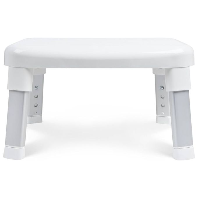 Weinberger 43910 Design Dusch- und Badewannentritt per Senioren und Kinder rutschfeste Füße höhenverstellbar von 24 bis 29 cm extra stabil bis 150 kg Farbe Weiß