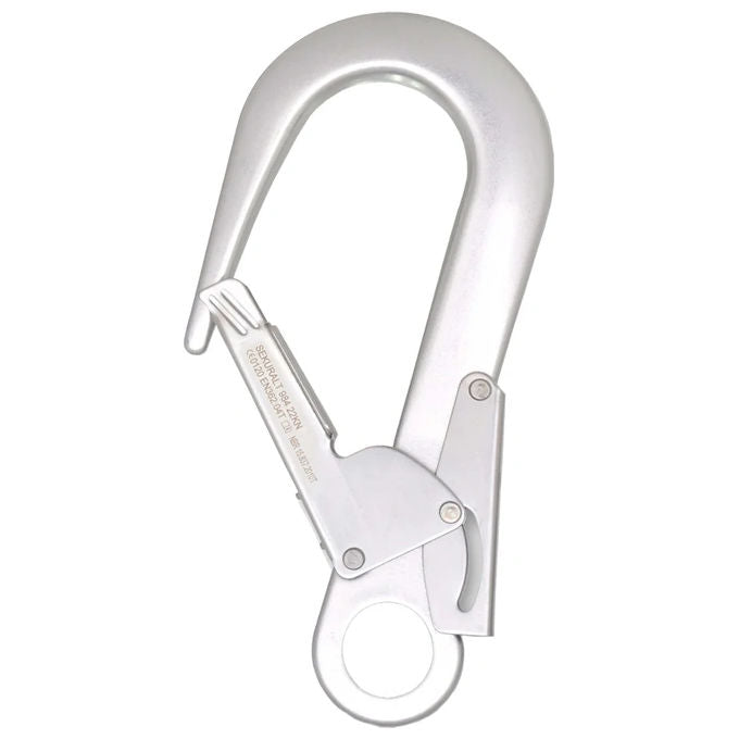 Irudek SILVERLIGHT 984 Moschettone Doppia Leva Apertura 60 mm Resistenza 25 kN Peso 450 g Certificato EN 362 colore Grigio