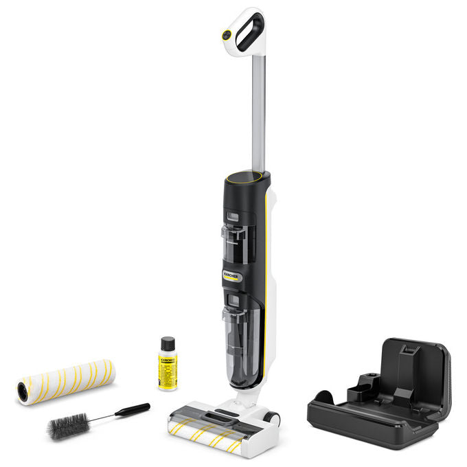 Kärcher 10561340 FCV 4 EXTRA+ Aspirapolvere a Batteria 3 in 1 Funzione Aspira Lava e Asciuga Autonomia 45 min Tecnologia BLDC Filtro Duo!Pure colore Nero
