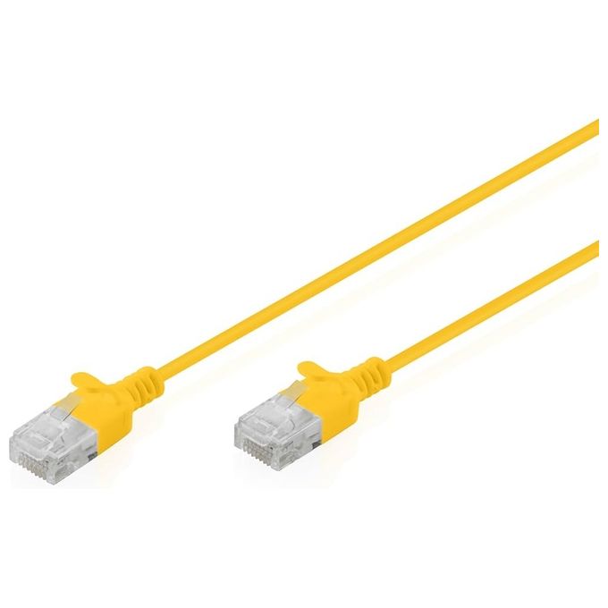 Digitus DK-1618-030S-Y Cavo LAN Cat 6 U-UTP Slim 3 m 1 Gbit-s PoE+ LSZH colore Giallo