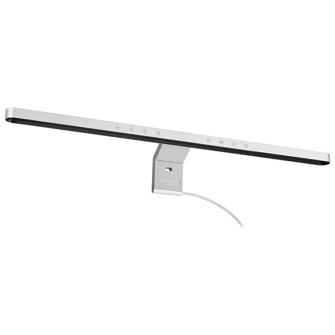 BenQ 9H.W4WWT.WS1 iScreenbar Silver Luce per Monitor Regolabile 2700K-6500K Touch Dimmer Alimentazione USB colore Argento