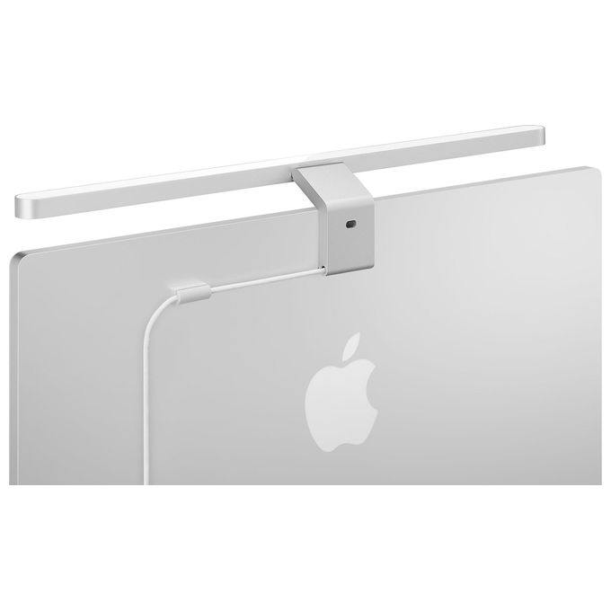 BenQ 9H.W4WWT.WS1 iScreenbar Silver Luce per Monitor Regolabile 2700K-6500K Touch Dimmer Alimentazione USB colore Argento
