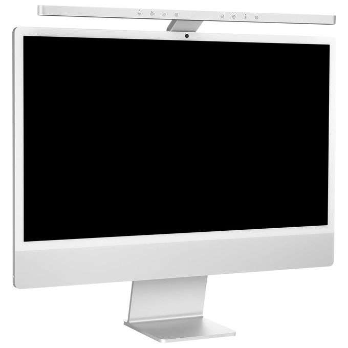 BenQ 9H.W4WWT.WS1 iScreenbar Silver Luce per Monitor Regolabile 2700K-6500K Touch Dimmer Alimentazione USB colore Argento