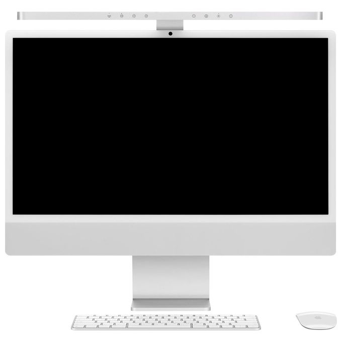 BenQ 9H.W4WWT.WS1 iScreenbar Silver Luce per Monitor Regolabile 2700K-6500K Touch Dimmer Alimentazione USB colore Argento