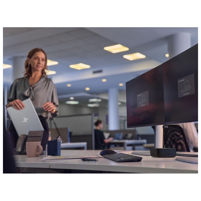 HP 9X3V1UT#ABB USB-C 100W G6 Dock Hub docking con USB 3.2 Gen 2 Type-C 25 Gbps Ethernet 2 DisplayPort HDMI 4K Ultra HD alimentazione fino a 100 W colore Nero