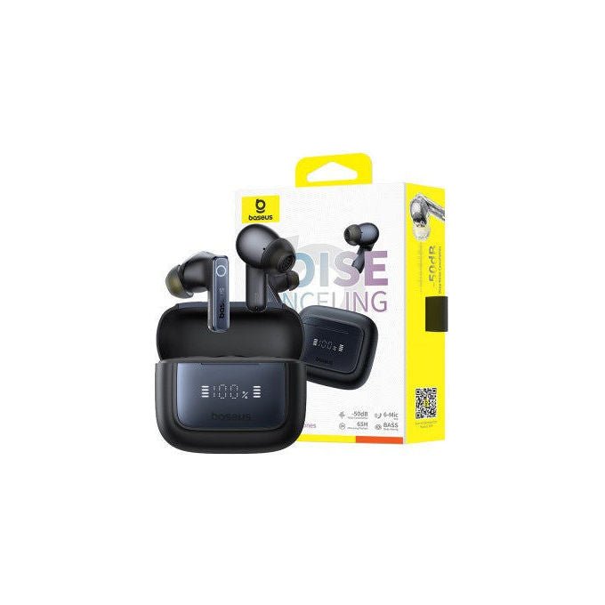 Baseus A00073800123-00 35 True Auricolare Wireless Bluetooth 5.3 con 6 Microfoni e Cancellazione Rumore colore Nero