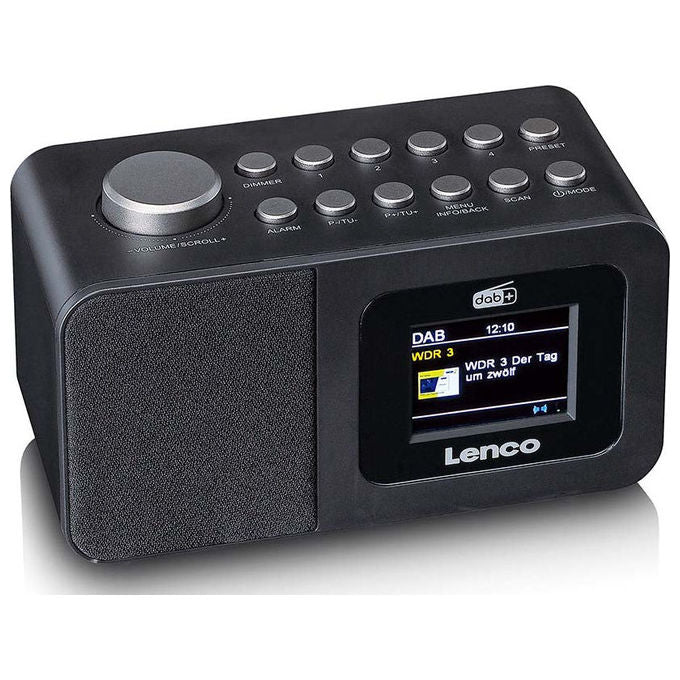 Lenco A005696 CR-625BK Radio Portatile con Sintonizzatore DAB+ FM Display LCD Alimentazione AC 3 W colore Nero