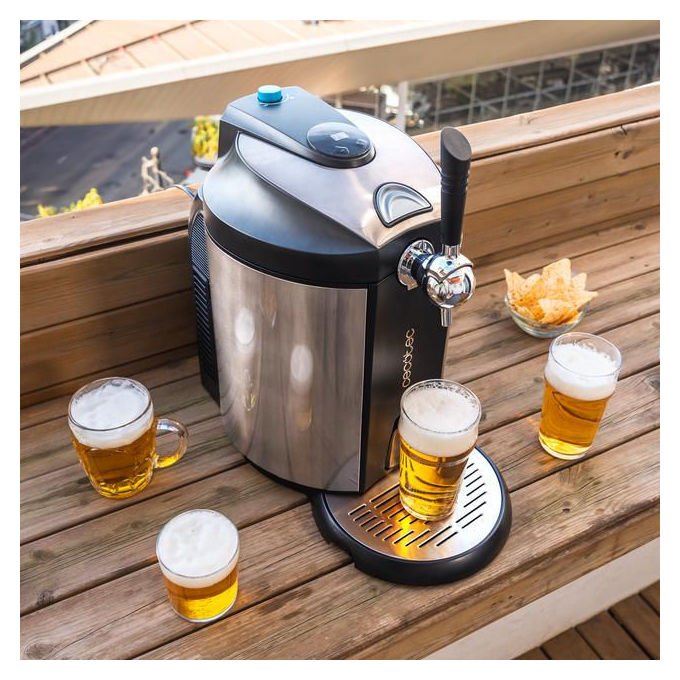 Cecotec BEERFLOW STEEL 5000 Dispensatore di Birra Acciaio Inossidabile 5 L 65 W 2°C - 12°C colore Acciaio