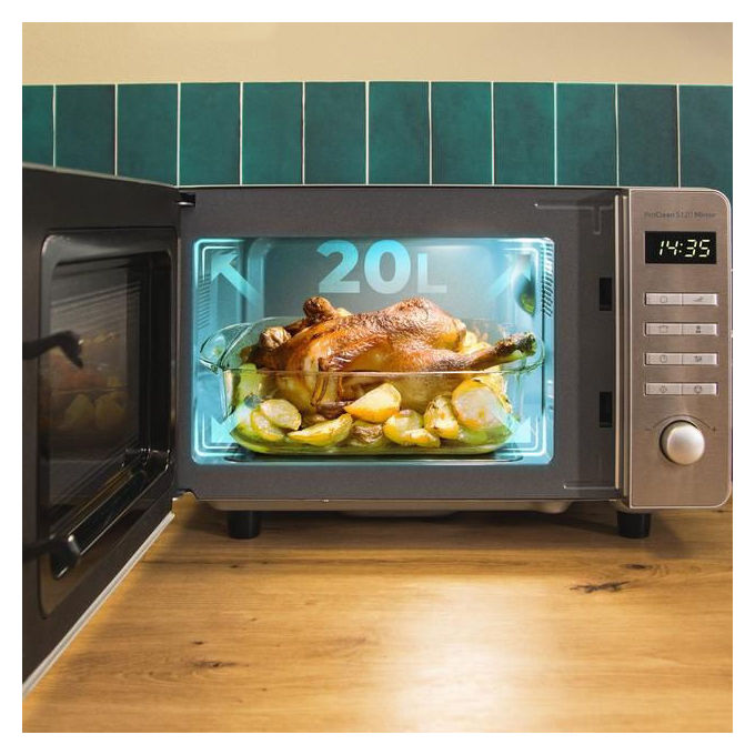 Cecotec A01_EU01_100519 Proclean 5120 Flatbed Mirror Forno a microonde con grill 20 L 700 W colore Grigio