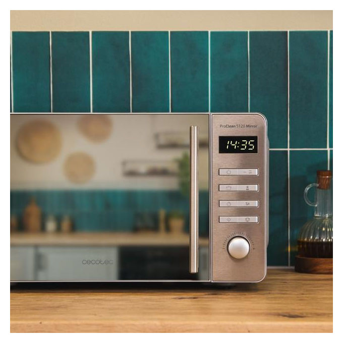 Cecotec A01_EU01_100519 Proclean 5120 Flatbed Mirror Forno a microonde con grill 20 L 700 W colore Grigio