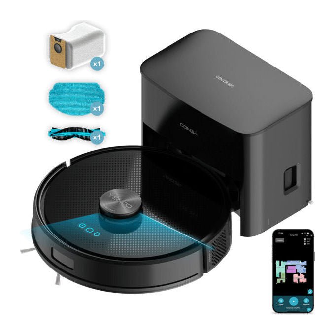 Cecotec A01_EU01_114519 Conga Y50 Robot aspirapolvere Navigazione Laser 3 L autonomia 145 min Wi-Fi colore Nero