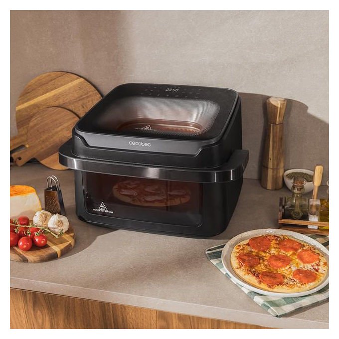 Cecotec A01_EU01_117404 Cecofry Advance 10000 Full Vision Friggitrice ad aria 10 L 2200 W 12 programmi Touchscreen a colori finestra visuale doppia colore Nero