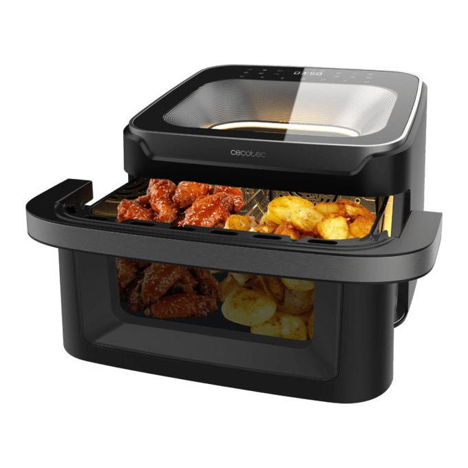 Cecotec A01_EU01_117404 Cecofry Advance 10000 Full Vision Friggitrice ad aria 10 L 2200 W 12 programmi Touchscreen a colori finestra visuale doppia colore Nero