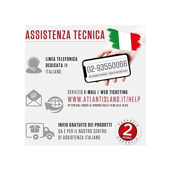 Atlantis A03-OP1002 UPS OnLine Gruppo di Continuita' Server Doppia conversione Onda Sinusoidale Pura 1000VA 900W, Tower, display LCD, USB, seriale RS-232, 4 uscite IEC, porta EPO, slot SNMP, 2x12V-9Ah