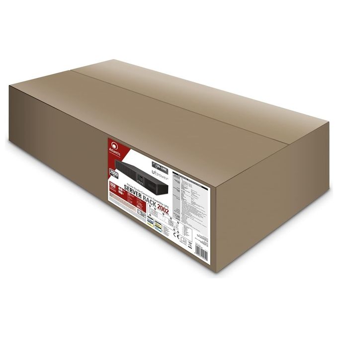 Atlantis A03-OP2002-RC UPS OnLine Gruppo di Continuita' Doppia conversione Onda Sinusoidale Pura 2000VA 1350W, Server Convertibile, display LCD, USB, seriale RS-232, 8 uscite IEC, slot SNMP 3x12V-9Ah