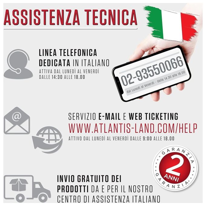 Atlantis A03-OP2002-RC UPS OnLine Gruppo di Continuita' Doppia conversione Onda Sinusoidale Pura 2000VA 1350W, Server Convertibile, display LCD, USB, seriale RS-232, 8 uscite IEC, slot SNMP 3x12V-9Ah