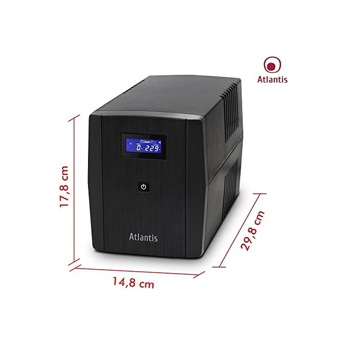 Atlantis Ups A03-S1501 1500va-900w Line interactive Stabilizzatore e Filtri