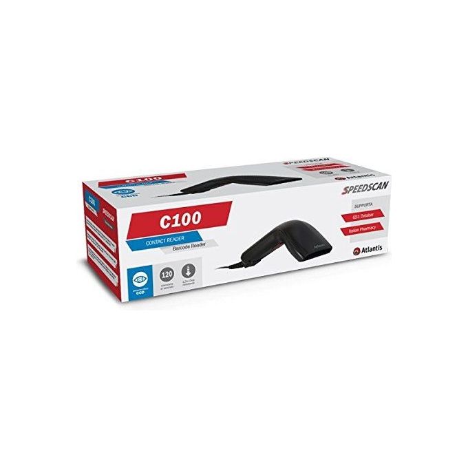 Atlantis Lettore Barcode Usb Tecnologia Ccd a Contatto 6cm - 100sec
