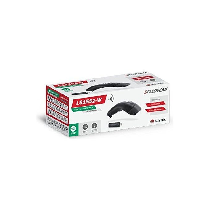 Atlantis Lettore Barcode Wireless Tecnologia Laser Sensore 650nm 30-240mm 100sec