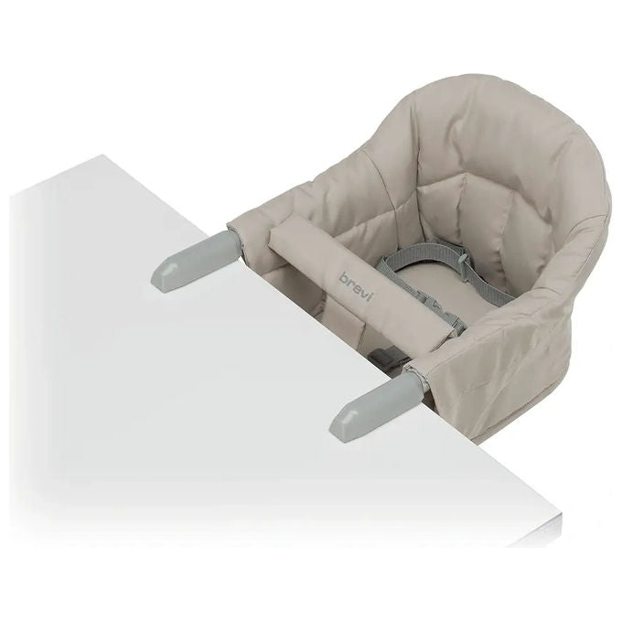 Brevi X60141 Dinette Seggiolino da Tavolo per Bambini fino a 15 Kg Compatibile con Tavoli da 2-9 cm di Spessore con Borsa per il Trasporto colore Sabbia