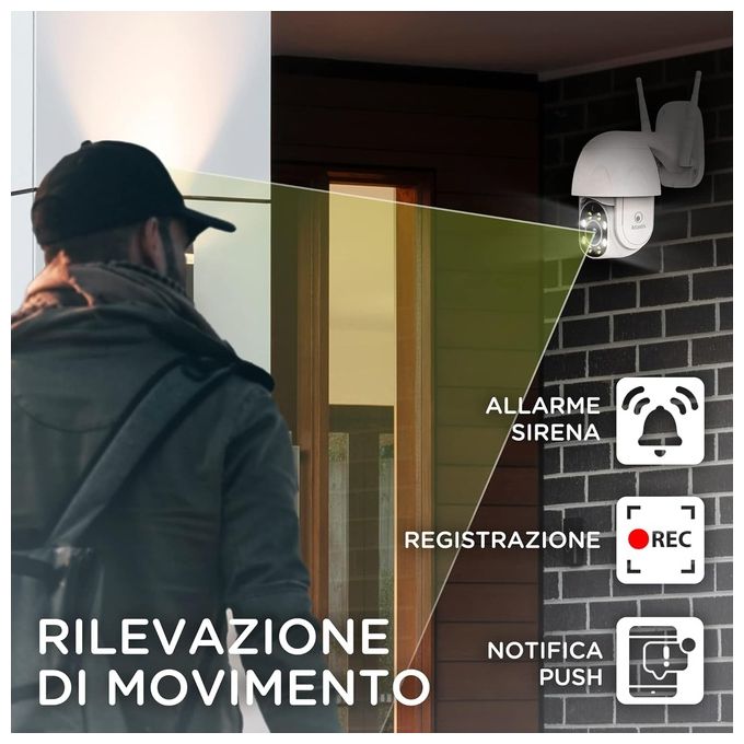 Atlantis Videocamera Wi-Fi Motorizzata da Esterno 2Mp Full Hd 1920z1080p 25fps