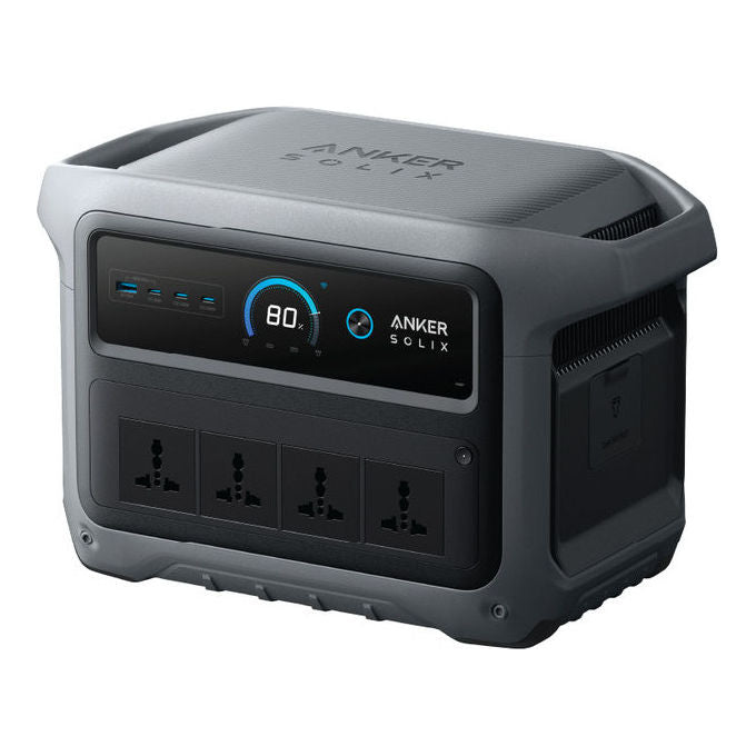Anker A17633A1 Solix C1000X Gen 2 stazione di alimentazione portatile 1024 Wh 2000 W con ricarica solare 4 prese AC USB tipo A e C peso 11,2 Kg colore Nero Grigio