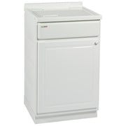 Trioplast 8011307009773 Top Line Mobile Lavatoio in Resina 50x50 cm con Anta Singola Sifone e Cerniere in Acciaio (50x50x87 cm) colore Bianco