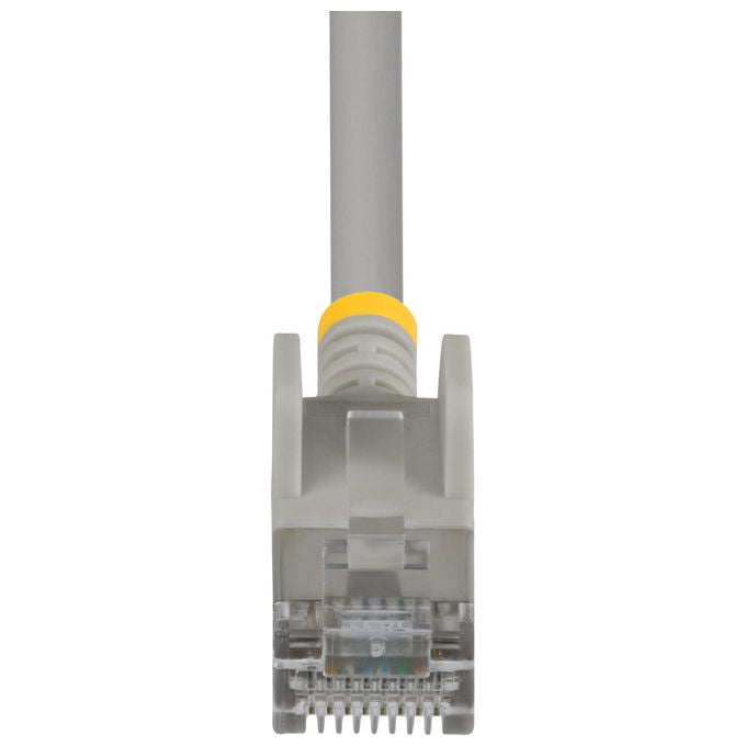 StarTech.com N6APATSTP34GRS15CM Cavo Patch RJ-45 M a RJ-45 M 0.15 m Cat6a U-FTP STP 10 GbE Oro su Rame TPE Rotondo Antiaggrovigliamento colore Grigio