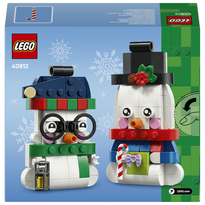 Lego 40812 Pupazzi di Neve Ornamentali Set da Costruzione 168 Pezzi per Bambini da 6 Anni in Su colore Multicolore