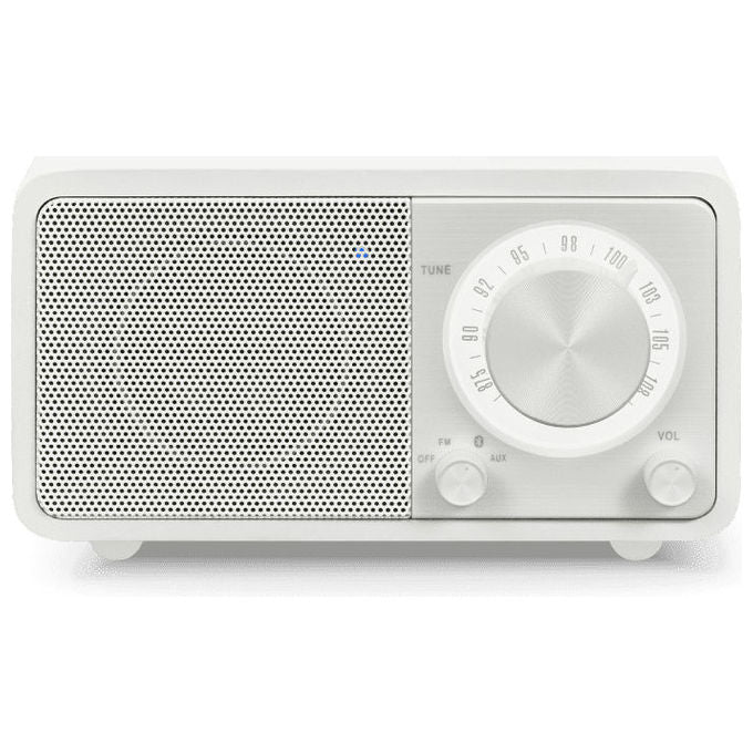Sangean WR-7 Genuine Mini Radio portatile Bluetooth FM batteria ricaricabile 36 ore colore bianco opaco