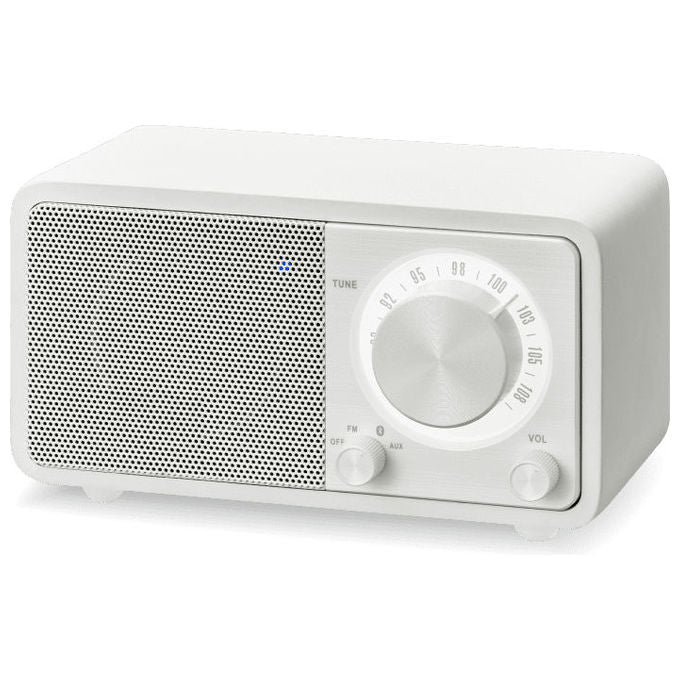 Sangean WR-7 Genuine Mini Radio portatile Bluetooth FM batteria ricaricabile 36 ore colore bianco opaco