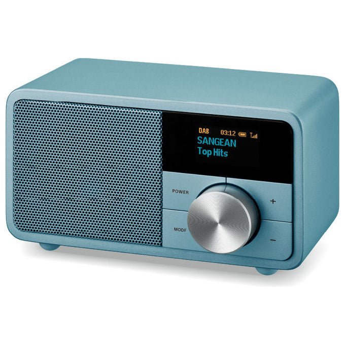 Sangean DDR-7 Radio da tavolo DAB+ FM Bluetooth con display OLED e batteria ricaricabile 2600 mAh fino a 18 ore di autonomia colore Turchese
