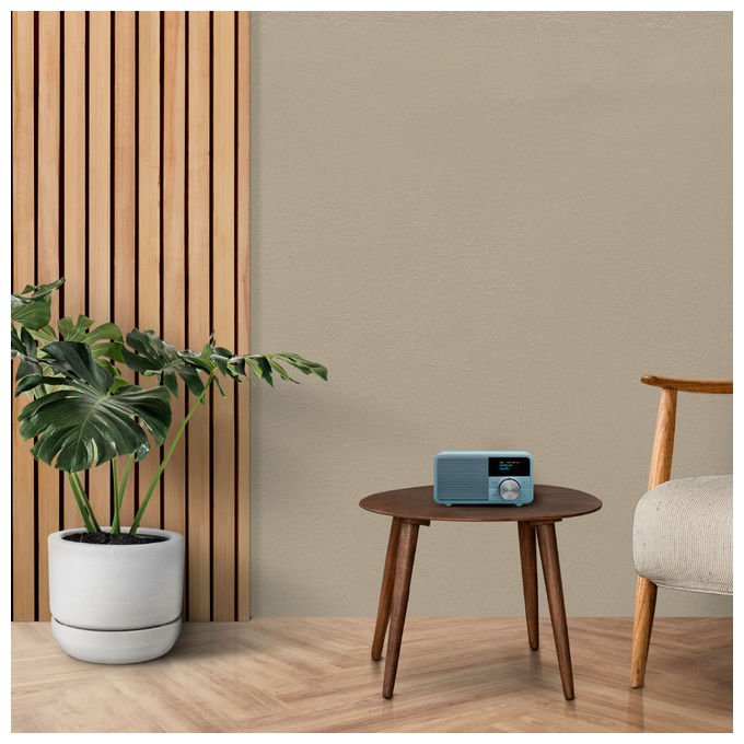 Sangean DDR-7 Radio da tavolo DAB+ FM Bluetooth con display OLED e batteria ricaricabile 2600 mAh fino a 18 ore di autonomia colore Turchese