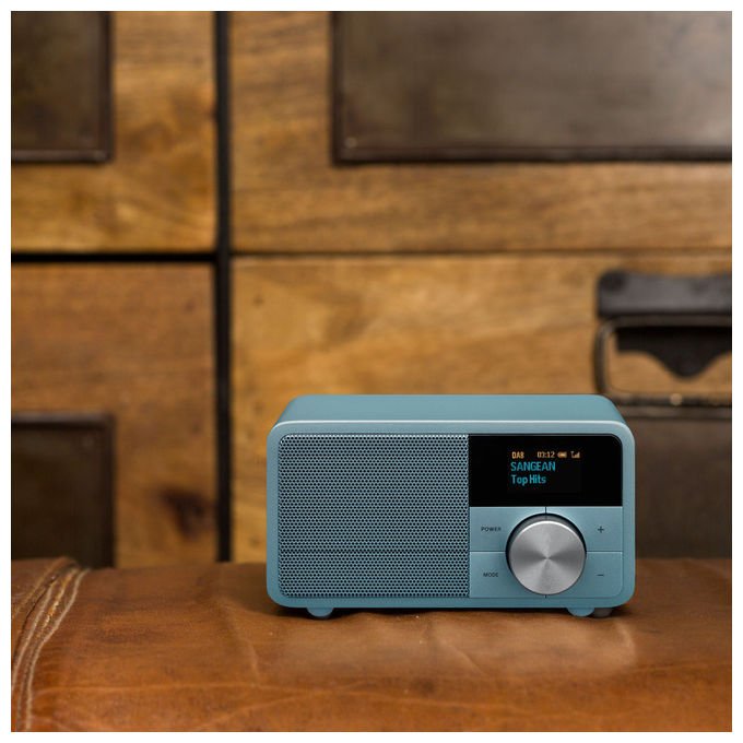 Sangean DDR-7 Radio da tavolo DAB+ FM Bluetooth con display OLED e batteria ricaricabile 2600 mAh fino a 18 ore di autonomia colore Turchese