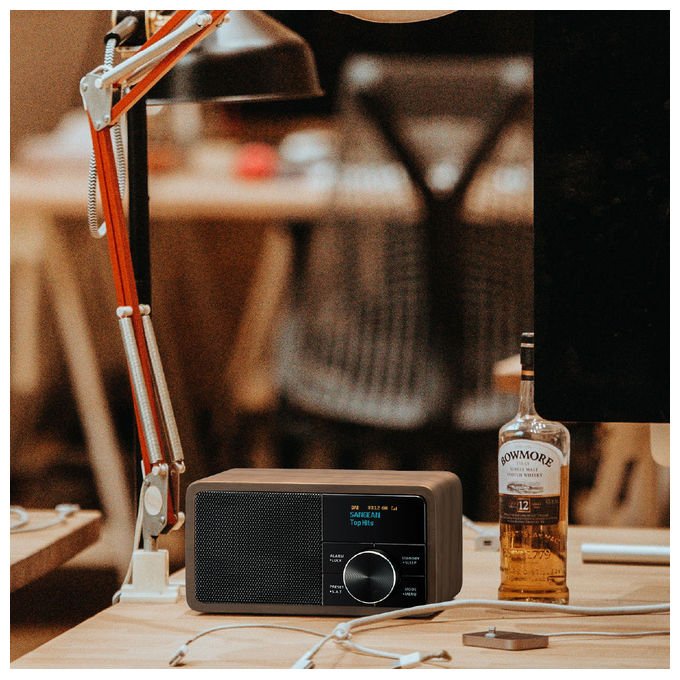 Sangean A500421 DDR-7 Radio da tavolo DAB+ FM Bluetooth OLED 8 W batteria 2600 mAh colore Legno