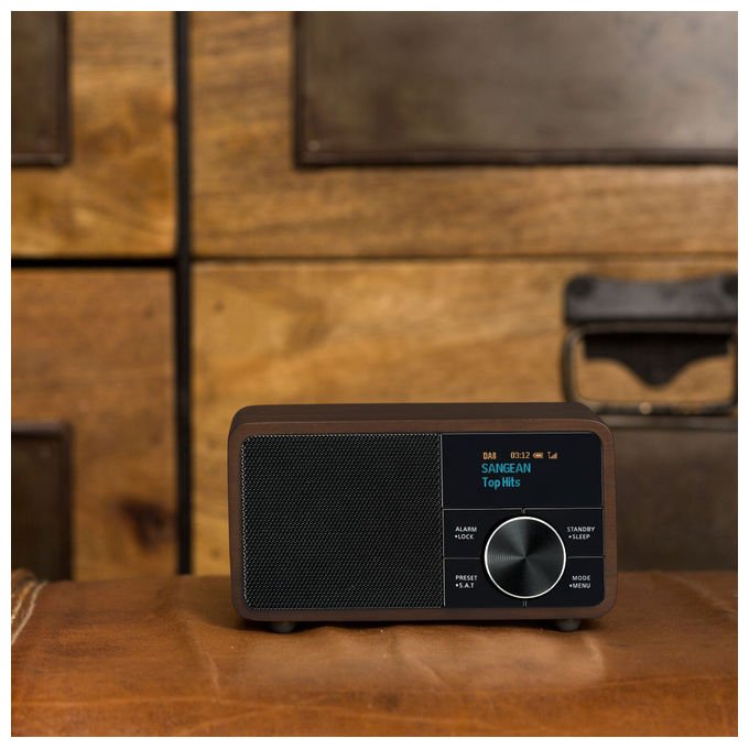Sangean A500421 DDR-7 Radio da tavolo DAB+ FM Bluetooth OLED 8 W batteria 2600 mAh colore Legno