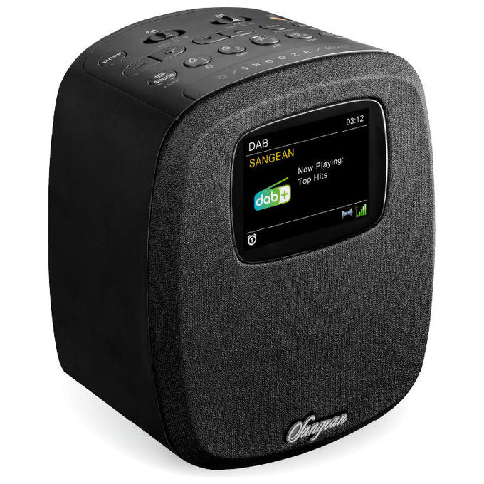 Sangean A500459 DCR-83 Radio da Tavolo DAB+ FM Bluetooth USB Audio in Uscita 2 W LCD Retroilluminato Funzione Sveglia e Snooze colore Nero