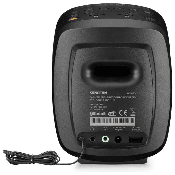 Sangean A500459 DCR-83 Radio da Tavolo DAB+ FM Bluetooth USB Audio in Uscita 2 W LCD Retroilluminato Funzione Sveglia e Snooze colore Nero