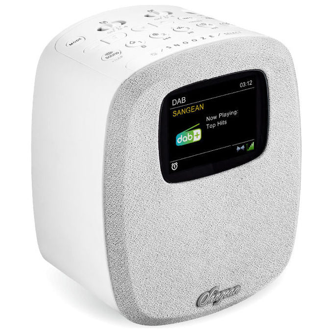 Sangean DCR-83 Radio da tavolo DAB+ FM Bluetooth USB con Altoparlante 2.1 canali e Funzione Sveglia colore Bianco