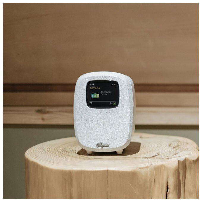 Sangean DCR-83 Radio da tavolo DAB+ FM Bluetooth USB con Altoparlante 2.1 canali e Funzione Sveglia colore Bianco