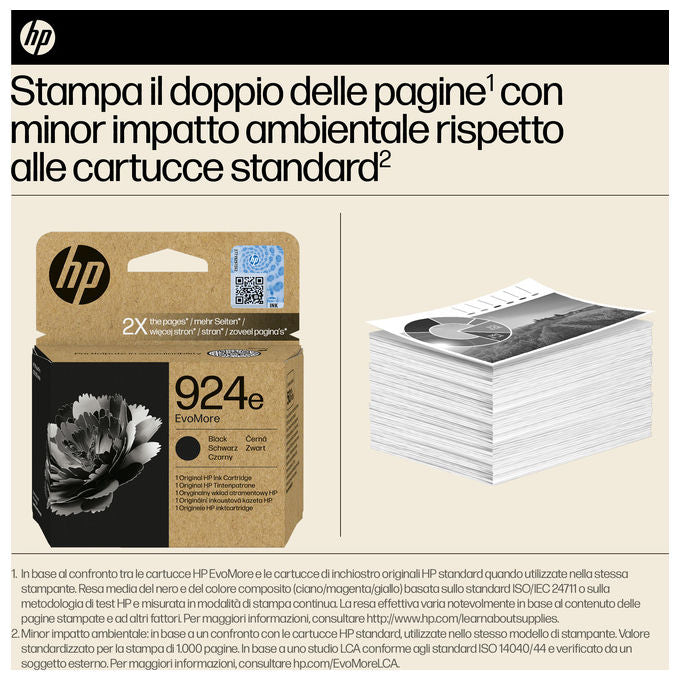 HP 4K0V0NE Cartuccia di Inchiostro Nero Originale Resa Elevata 1000 Pagine colore Nero