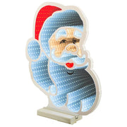 DomoDomo 9X19X31[CM] Babbo Natale luminoso in poliresina con 8 micro LED bianco caldo timer 6 18 h alimentazione 2 x AAA colore Multicolore