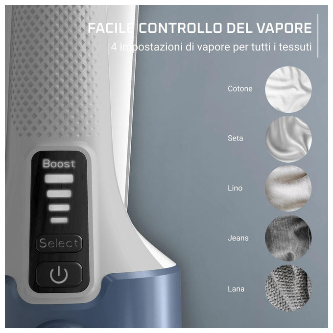 Rowenta DR8722F0 Pure Force Stiratore verticale a vapore 2 in 1 1800 W 180 ml colore Bianco