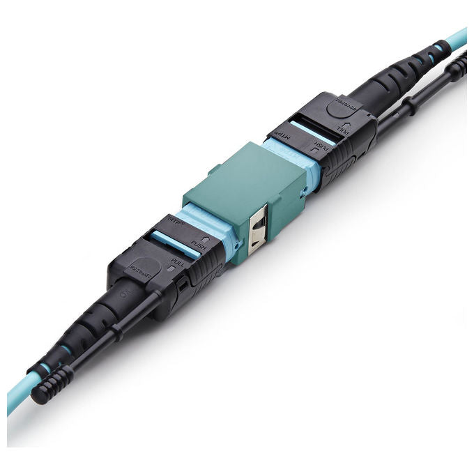 StarTech.com MPOSMAPCAQCOUPLER Accoppiatore MPO-MTP per Fibra Multimodale OM3-OM4 Key Up-Key Down APC colore Acqua