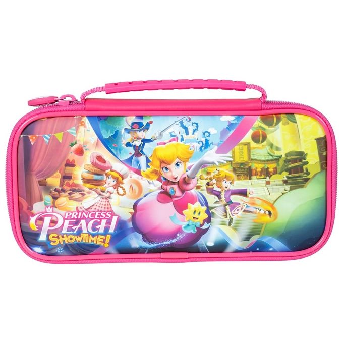 BigBen PP12 Custodia Deluxe Princess Peach per Nintendo Switch 2 Compatibile con Switch OLED Protezione contro Graffi e Polvere Materiale EVA colore Rosa