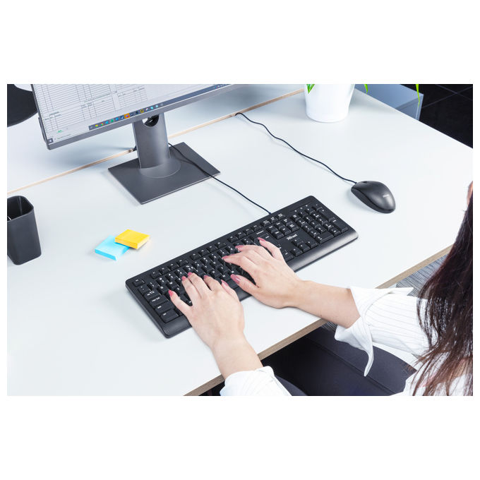 Trust 23982 TK-150 Tastiera Cablata USB Layout Spagnolo QWERTY 104 Tasti Silenziosi Resistente Agli Sversamenti 1.8 m colore Nero